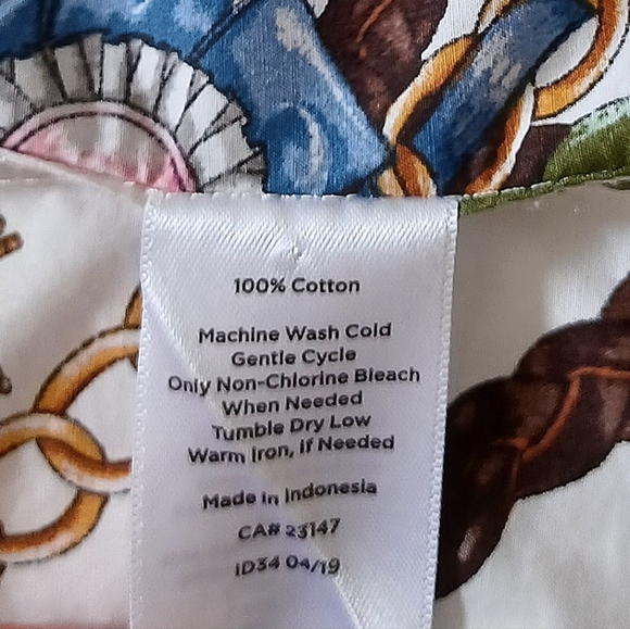 TALBOTS Classic Cotton Shirt - Links & Ribbons, size L - Picture 14 of 15